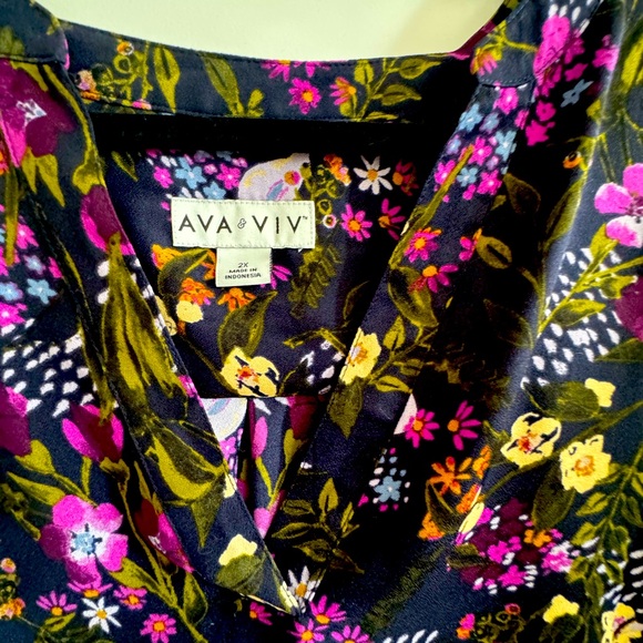 Dark floral blouse - Picture 2 of 3